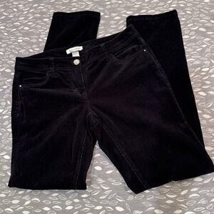 WHITE HOUSE BLACK MARKET Black Corduroy Women’s Pants, size 6